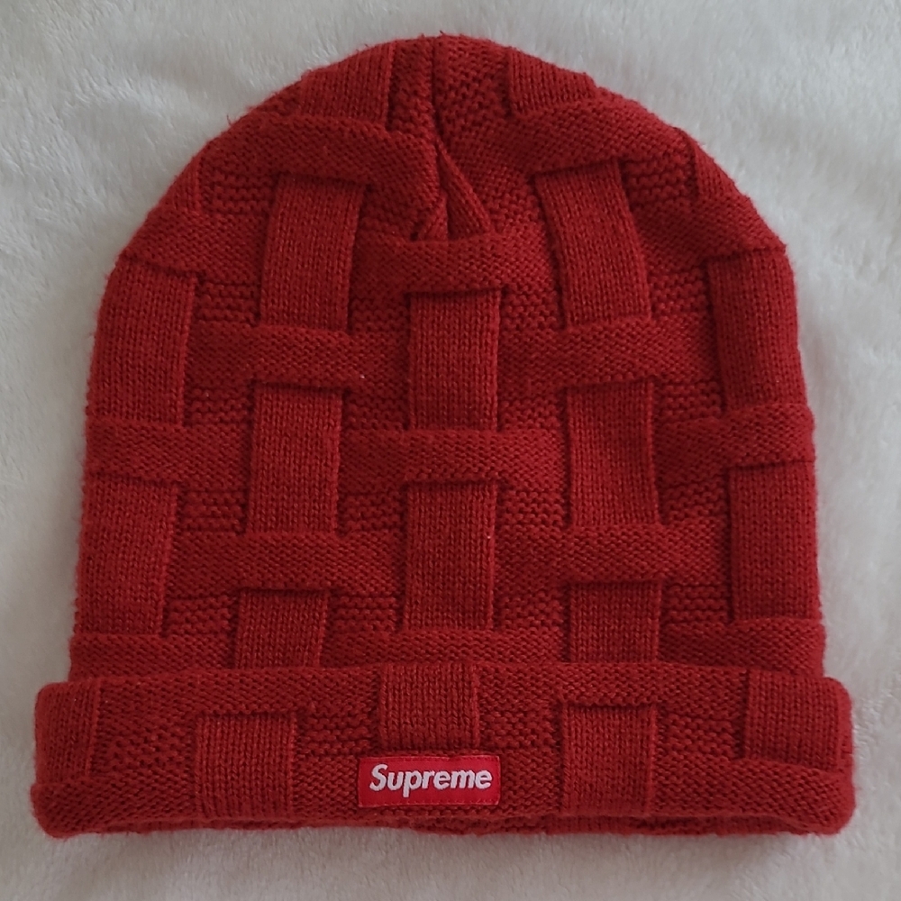 Supreme Woven Red Beanie
